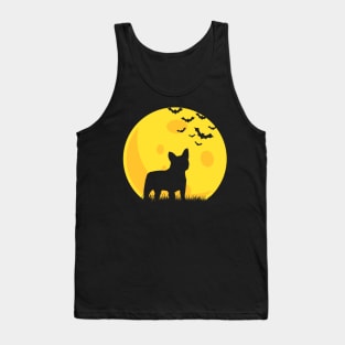 French Bulldog Moon TShirt Halloween Funny Tank Top